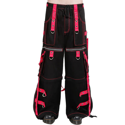 Gothic X-Strap Zip Off Pant Black/Pink