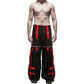Gothic Men's Zip Off Pants Black Red