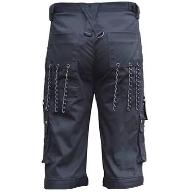 Prime Quality Mens Gothic Bondage Alternative Punk Rock Emo Shorts