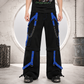 Bondage Gothic Men's Cyber Rave Techno Jeans Punk Shorts Biker Pants