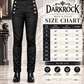 Prime Quality Men's Gothic Alastor Steampunk Black Brocade Dress Pants