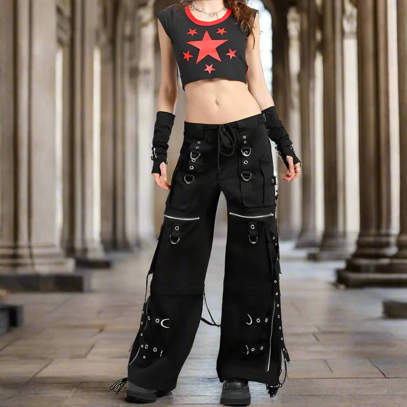 Women's X-Strap Zip Off Pant Black