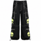 Gothic Bondage Black Lime Big Skull Men Pant Alternative Punk Rock Jeans Emo Trouser Pant Shorts USA