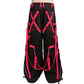 Gothic X-Strap Zip Off Pant Black/Pink