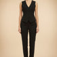 Women's V-Neck Suit Vest 4 Button Formal Office Work Business Sleeveless Vests For Women Waistcoat