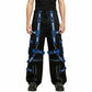 Mens Extreme Bondage Gothic Electro Reflector Black/Blue Pant Shorts Usa