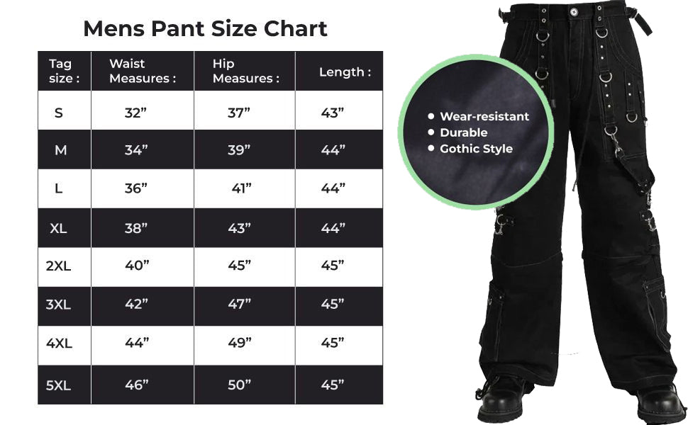Gothic Men Gothic Paimon Bondage Pants
