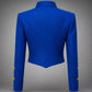 Men's Vintage Royal Blue Military Jacket Gold Braided Hussar Parade Jacket Victorian Gothic Steampunk Band Uniform Coat