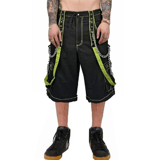 Gothic Bondage Men's Short Alternative Punk Rock Skater Emo Shorts