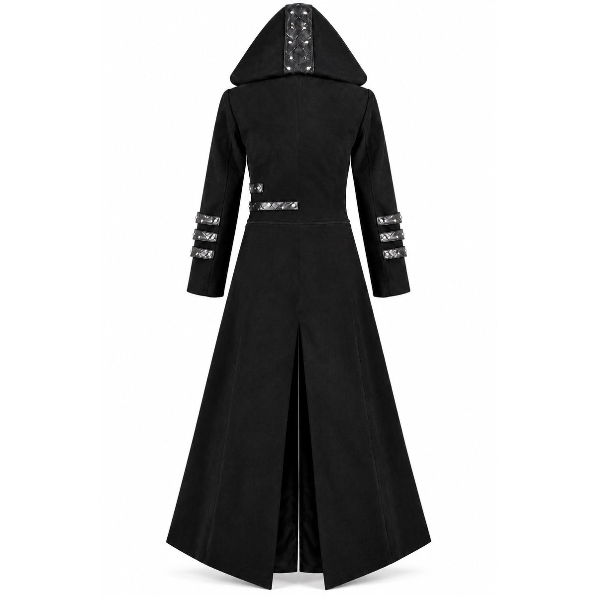 Scorpion Men's Black Punisher Hooded Trench Coat Long Jacket Black Gothic Steampunk