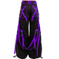 Gothic X-Strap Zip Off Pant Black/Purple