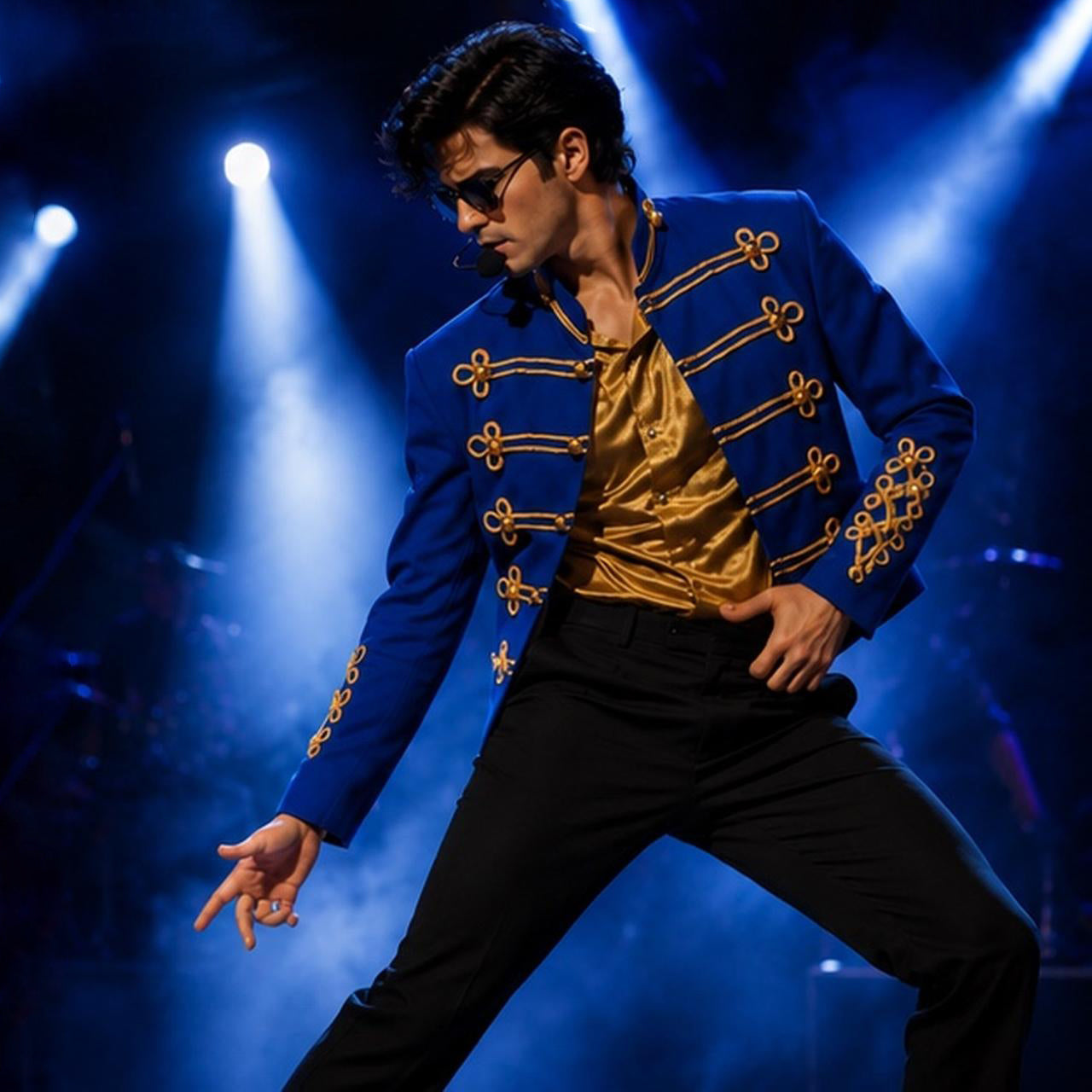 Men's Vintage Royal Blue Military Jacket Gold Braided Hussar Parade Jacket Victorian Gothic Steampunk Band Uniform Coat