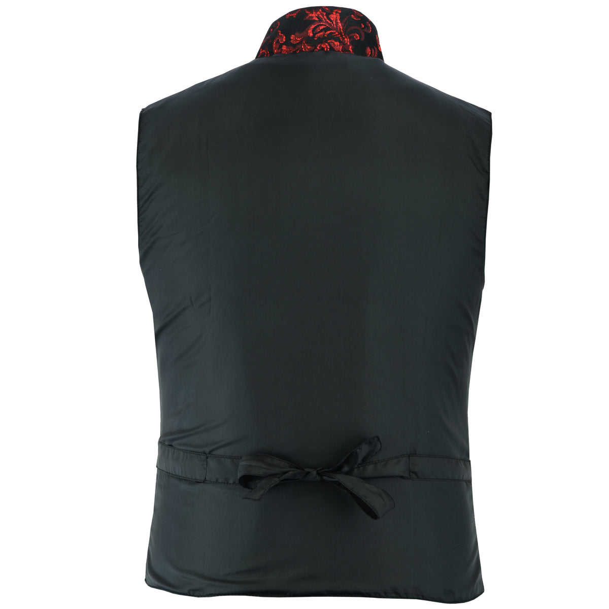 Men's Steampunk Double-Breasted Waistcoat Red Vest Gothic Western-Reenactment USA