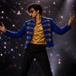 Men's Vintage Royal Blue Military Jacket Gold Braided Hussar Parade Jacket Victorian Gothic Steampunk Band Uniform Coat