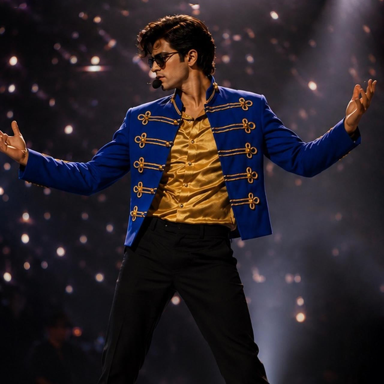 Men's Vintage Royal Blue Military Jacket Gold Braided Hussar Parade Jacket Victorian Gothic Steampunk Band Uniform Coat