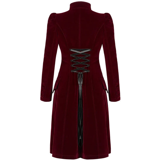 Womens Vespertine Mid Length Coat Red