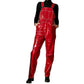 Women Vinyl Red Jumpsuit Romper Play Suit PVC