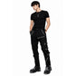 Men's Bondage Black Goth Punk Rock Morte Pants Buckle Chain Trouser Pants