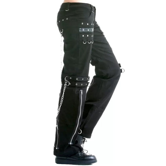 Men's Gothic Bondage Pant Rock Hard Trouser Heavy Weight Pant