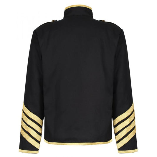 Prime Quality Handmade Men's Gothic Military Hussar Jacket Black &Amp; Gold/Gold Jacket /USA
