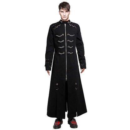 GOTHIC MEN'S HANDMADE CHAIN EYELET COAT