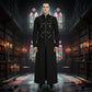Gothic Men's Handmade Chain Eyelet Trench Coat
