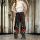 Women's Dark Gothic Baggy Unisex Cargo Metal Chain Hip Hop Wide Leg Trousers