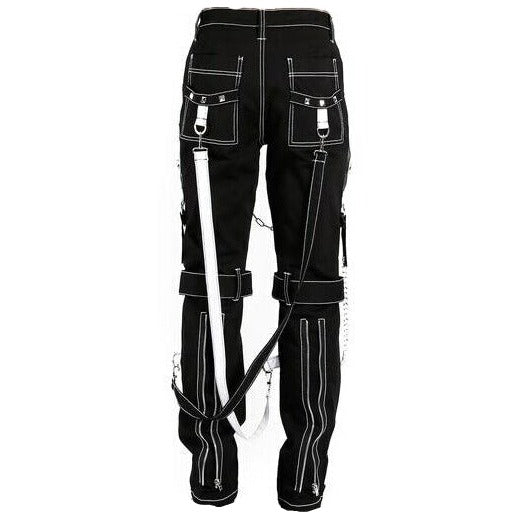 Men's Gothic Bondage Black Pant Rock Hard Trouser Heavy Weight Emo/Pants