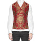 Prime Quality Men's Handmade Red/Gold Victorian Cavalier Waistcoat Vest