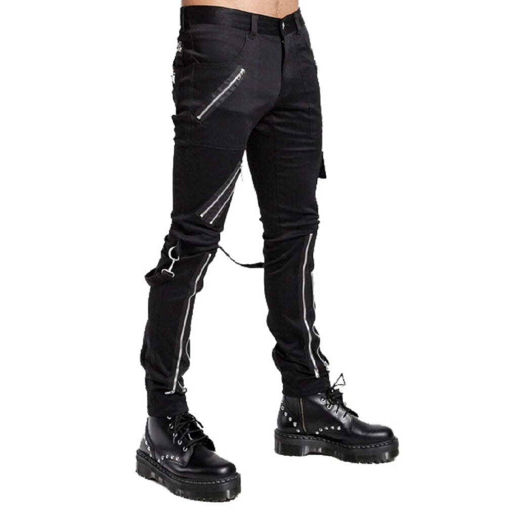 Men Gothic Bondage Pant Rock Hard Trouser Heavy Weight Pant Emo/Pants