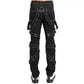 Prime Quality Gothic Straps Zipper Stitch Trousers Punk Rock Studs Metal Chain Trouser Pants/USA Sizes