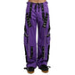 Gothic Bondage Handmade Men Pant Alternative Punk Rock Transformer Trouser Purple Baggy