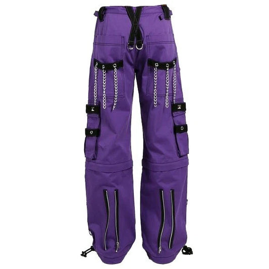Gothic Bondage Handmade Men Pant Alternative Punk Rock Transformer Trouser Purple Baggy