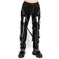 Men's Gothic Bondage Black Pant Rock Hard Trouser Heavy Weight Emo/Pants