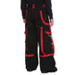 Prime Quality Handmade Gothic Bondage Men Pant Alternative Punk Rock Red/Black Emo Trouser Pant Shorts/USA