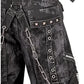 Prime Quality Bondage Gothic Wax Cotton Men's Cyber Rave Techno Jeans Punk Shorts Biker Pants/USA