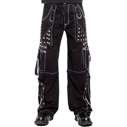 Prime Quality Gothic Men's Black Bondage Gothic Cyber Pant Chain Techno Rock Punk Shorts Trouser Pants USA