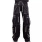 Prime Quality Gothic Men's Black Bondage Gothic Cyber Pant Chain Techno Rock Punk Shorts Trouser Pants/USA