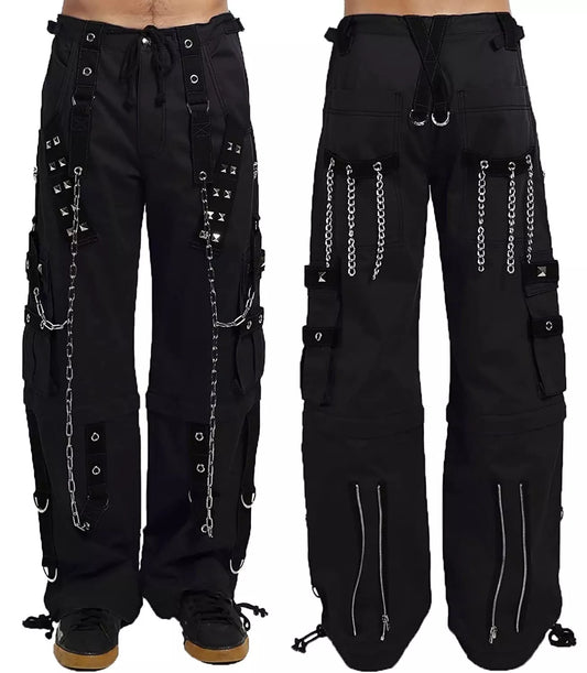 Gothic Dark Cuff Pants Black