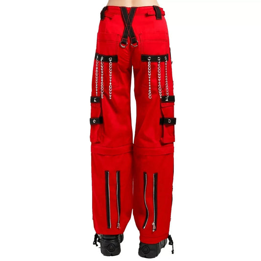 Gothic Bondage Handmade Men Pant Alternative Punk Rock Transformer Trouser Red Baggy/ Pants