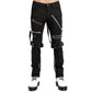Men Gothic Bondage Black Pant Rock Hard Trouser Heavy Weight Emo Pants