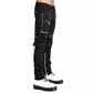 Men Gothic Bondage Black Pant Rock Hard Trouser Heavy Weight Emo Pants
