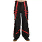 Men's Extreme Bondage Red Skater Gothic Punk Rocker Cyber Goth Steampunk Biker Pant