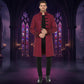 Mens Vintage Red Steampunk Jacket Victorian Tailcoat Gothic Vampire Cosplay Halloween