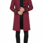 Mens Vintage Red Steampunk Jacket Victorian Tailcoat Gothic Vampire Cosplay Halloween