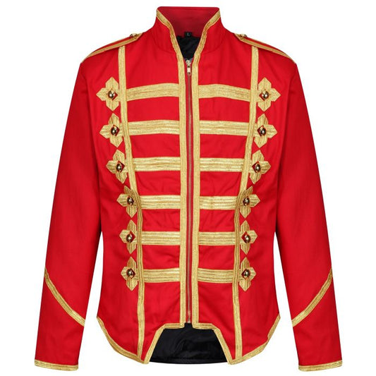 Military Drummer Jacket Black Parade Jacket Goth Punk Adam Ant VTG Style Red &Amp; Gold Jacket/Gold Jacket