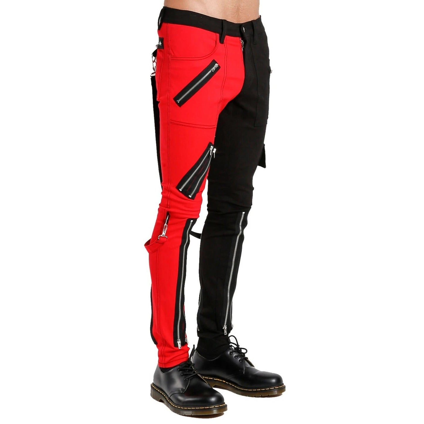Men Gothic Split Leg Bondage Pant Rock Hard Trouser Heavy Weight Emo/ Pants