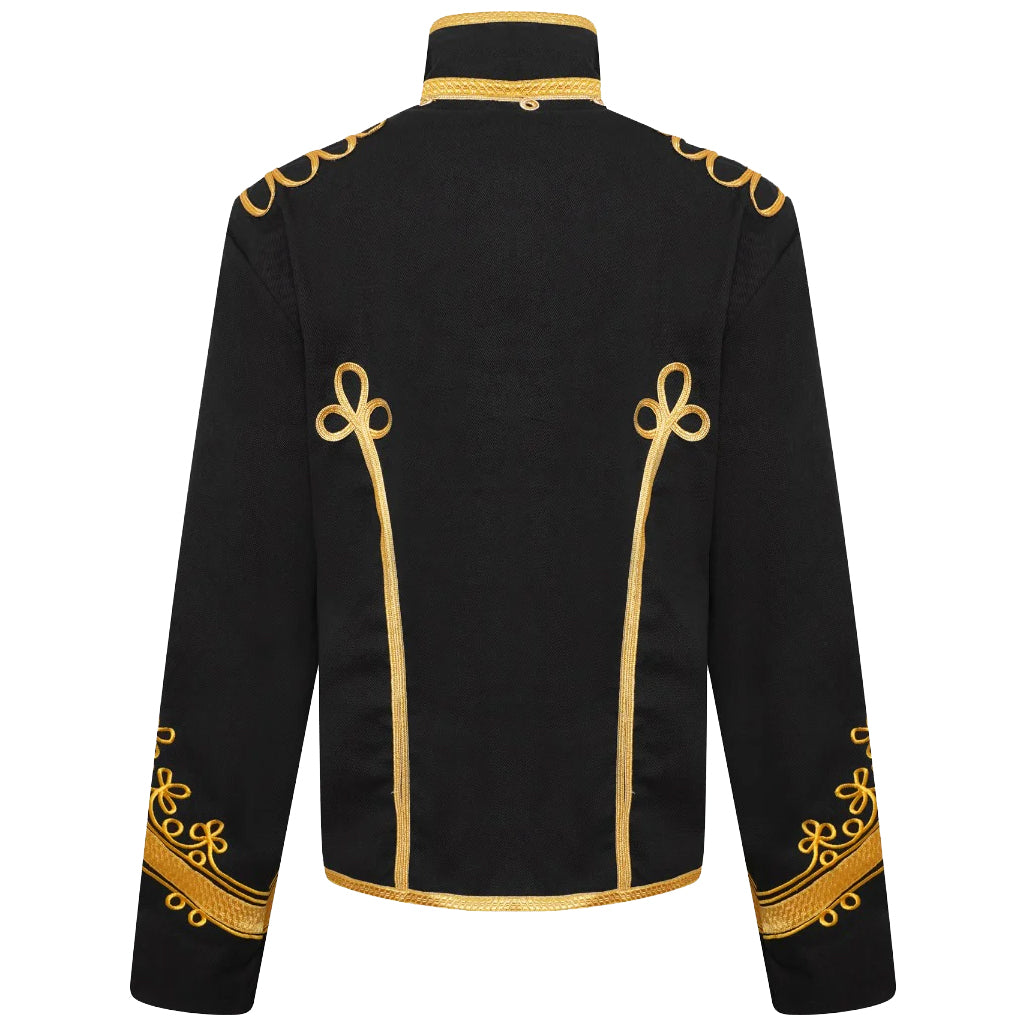 Men’s Adam Luxe Military Drummer Jacket – Black Parade Hussar Style