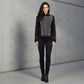 Women's Emo Punk Goth Napoleon Military Drummer Parade Jacket Black Silver